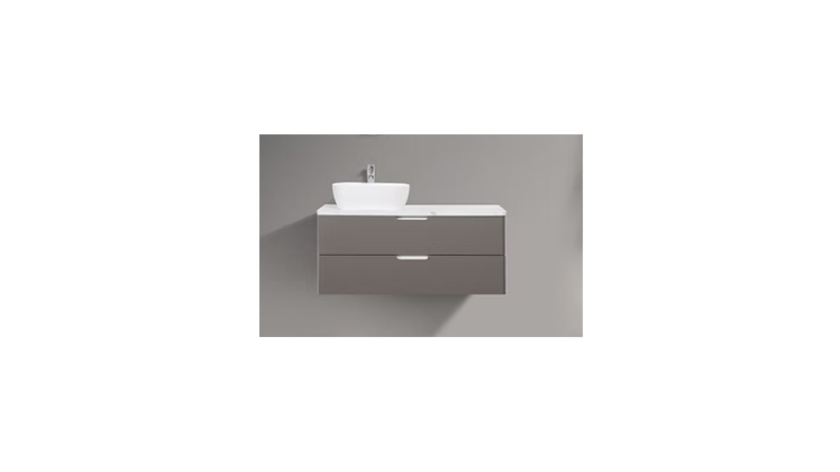 Trento 1200mm Double Drawer Wall-hung Bathroom Vanity-Misty Grey