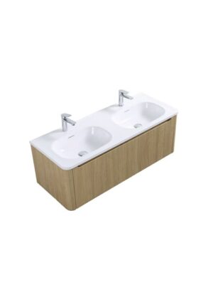 Azzaro 1200mm Single Drawer Wall-hung Bathroom Vanity-Oak