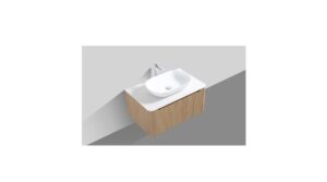 Monza 800mm Single Drawer Wall-hung Bathroom Vanity-Oak
