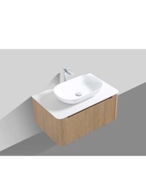 Monza 800mm Single Drawer Wall-hung Bathroom Vanity-Oak