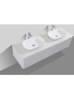 Monza 1600mm Double Drawer Wall-hung Bathroom Vanity-White