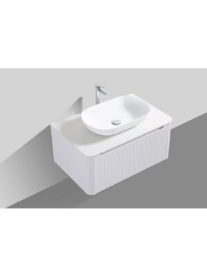 Monza 800mm Single Drawer Wall-hung Bathroom Vanity-White