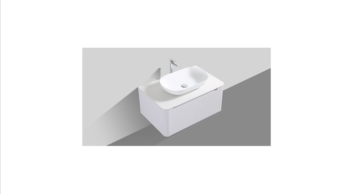 Monza 800mm Single Drawer Wall-hung Bathroom Vanity-White