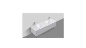 Monza 1600mm Wave Set up Single Drawer Wall-hung Bathroom Vanity-White