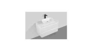 Santorini 900mm Double Drawer Wall-hung Bathroom Vanity-White