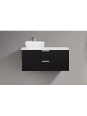 Trento 1200mm Double Drawer Wall-hung Bathroom Vanity-Carbon Black