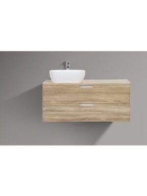 Trento 1200mm Double Drawer Wall-hung Bathroom Vanity-White Oak
