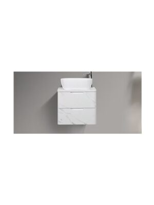 Trento 600mm Double Drawer Wall-hung Bathroom Vanity- Calacatta