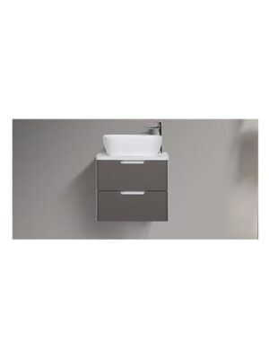 Trento 600mm Double Drawer Wall-hung Bathroom Vanity-Misty Grey