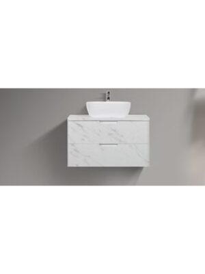 Trento 900mm Double Drawer Wall-hung Bathroom Vanity-Calacatta