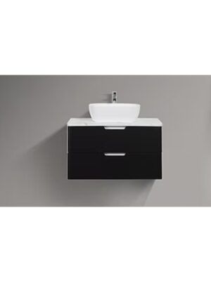 Trento 900mm Double Drawer Wall-hung Bathroom Vanity-Carbon Black