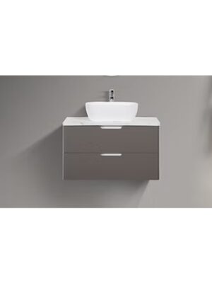 Trento 900mm Double Drawer Wall-hung Bathroom Vanity-Misty Grey