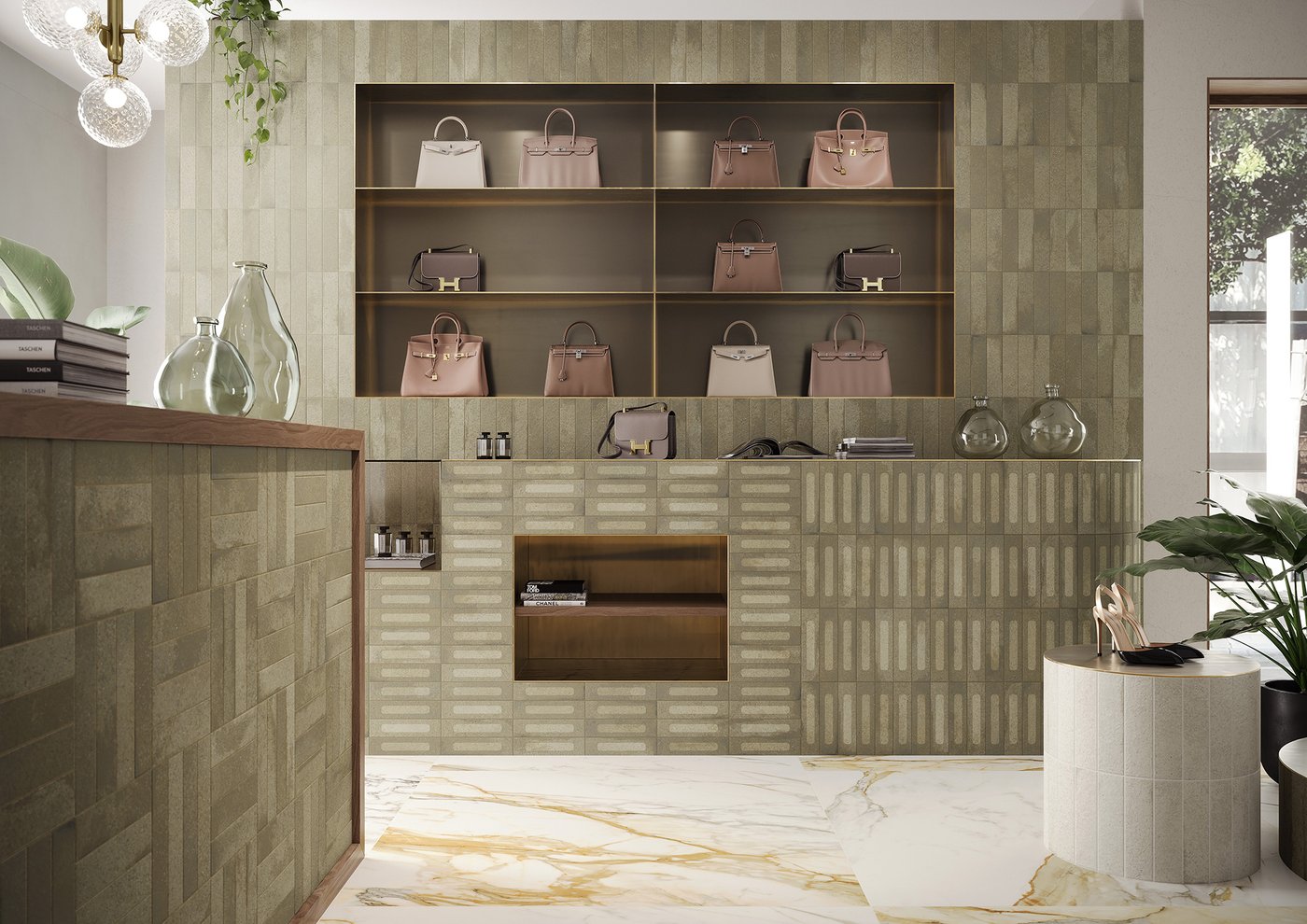 Fornace Verde Muschio Porcelain Subway Tile 60x240mm - Image 5