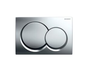 Geberit Alpha01 actuator plate, round, dual flush: Plate, Button: chrome / glossy -115.035.21.1