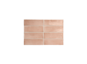 Coco Orchard Pink Gloss Porcelain Subway Tile 50x150mm